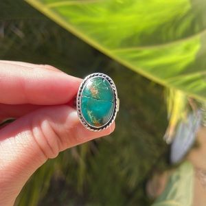 Antique Sterling Turquoise Navajo Ring